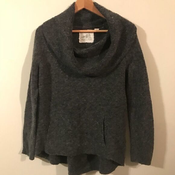 Anthro Angel of the North Sz S Grey Sweater Cowl - Picture 1 of 8